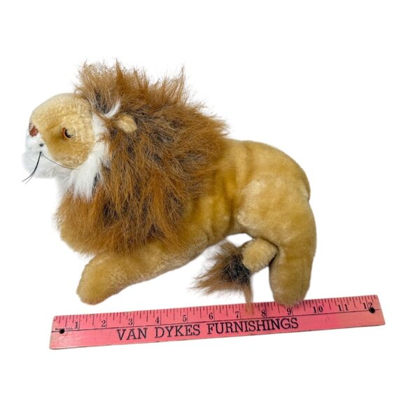 Lion Plush Toy Stuffed Animal 9 in Soft Tan Mane Collectible Kids Gift Vintage - Picture 7 of 7